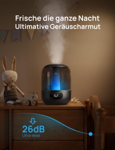 Umidificator Dreo cu ultrasunete 3L functie aromaterapie ideal pentru dormitor si camere de copii - Img 3