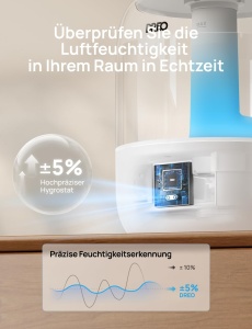 Umidificator Dreo pentru dormitor, umidificator cu ceata rece pentru casa si camera mare, umidificator silentios pentru bebelus, lumina de noapte, difuzor esential, umidificator rapid cu ultrasunete - Img 4