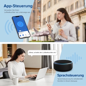 Umidificator inteligent Levoit Dual 200S 3L 19dB senzor umiditate alb - Img 9