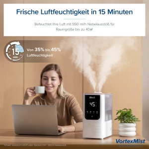 Umidificator Inteligent Levoit OasisMist, 4.5L, 550 mlh, Alb - Img 4