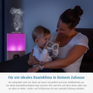 Umidificator Reer 2in1, Ultrasonic, 30 m, Alb - Img 2