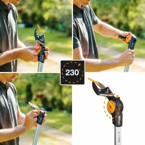 Unelte de gradinarit Fiskars UPX82, Foarfeca pentru crengi, 1.6 m, Antiaderenta, NegruPortocalie - Img 3