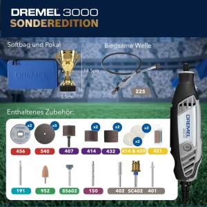 Unelte multifunctionale Dremel 3000 Champion, 130 W, 33.000 RPM, cu 25 accesorii - Img 3