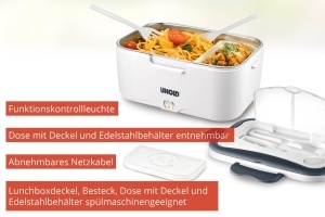 Unold 58850 Lunchbox Electrica 15L Alb Container Detasabil Inox - Img 3