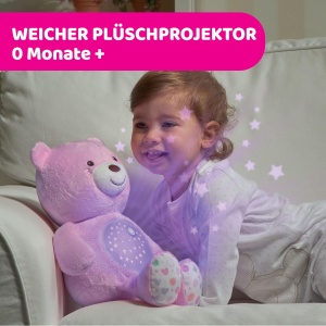 Ursulet de plus Chicco First Dreams, proiectie cu lumini si melodii, roz - Img 2
