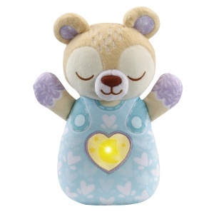 Ursulet de Plus Interactiv VTech Baby Schlummerbarchen cu Noapte Luminata si Muzica