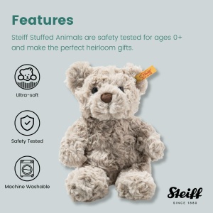 Ursulet de Plus Steiff Honey 18 cm, Culoare Gri, Cu Ochi de Plastic - Img 2