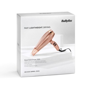 Uscator de par BaByliss 2100W Rose Gold, tehnologie ionica, 3 temperaturi - Img 5