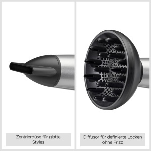 Uscator de par BaByliss Cosmos D580DE, 2100W, cu difuzor, argintiu - Img 4