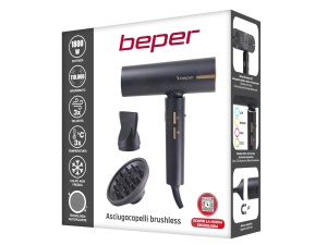 Uscator de par BEPER P301ASC010, 1800W, 3 viteze, 3 temperaturi, negru - Img 7