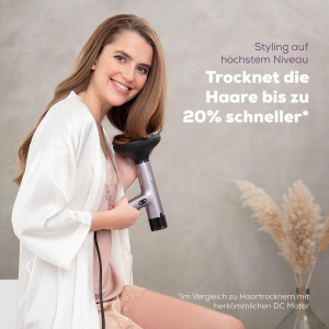 Uscator de par Beurer HC 100 Excellence, uscator de par cu motor digital puternic, se usuca cu pana la 20% mai repede, greutate redusa, deosebit de silentioasa, functie ionica pentru par stralucitor, inclusiv difuzor de volum - Img 2