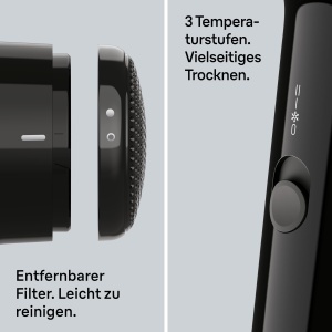 Uscator de par Braun HD1.5, 1800W, compact, negru - Img 2