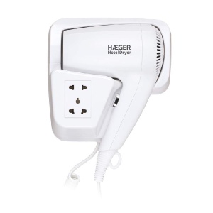 Uscator de par Hotel Haeger, 1200 W, 1 viteza, cu priza internationala
