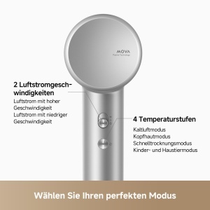 Uscator de par MOVA Shine 10, 110.000 RPM, tehnologie de ingrijire a umiditatii - Img 9