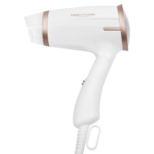 Uscator de par pliabil ProfiCare(r) | Uscator de par 1400W | Economie de spatiu cu maner rabatabil | Airstyler compact | 2 etape | Setare la rece pentru Style Fix | Protectie la supraincalzire | Sampanie PC-HT 3009