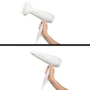 Uscator de par Remington Ion (2200W, inel ceramic Ionic Care: coafare delicata si distributie uniforma a caldurii, 3 niveluri de incalzire si 2 niveluri separate ale ventilatorului + etapa de racire, 2 atasamente) D3199 [Exclusiv ] - Img 5