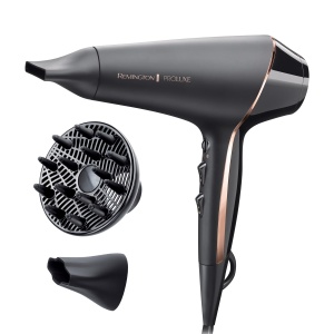Uscator de par Remington Professional Ion [2400W, 150km/h, 3 accesorii de coafat] Proluxe (tehnologie OPTIheat pentru rezultate de coafare de lunga durata, ingrijire ionica - anti-incretire, motor AC de lunga durata) AC9140B