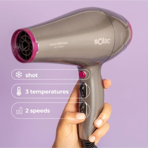 Uscator de par Solac Expert 2600 Ionic, 2600 W, 6 viteze si temperaturi - Img 3