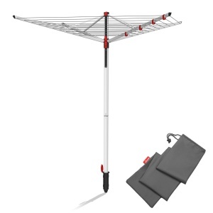 Uscator rotativ Vileda Sun-Lift Compact lungime linie 40 m inaltime reglabila 155-172 m sistem Easy-Lift incl 8 suporturi pentru umerase priza de masa
