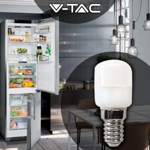 V-TAC 2x Lampa Frigider E14 2W T26-180 Lumeni - Bec LED 3000K Alb Cald - Bec LED pentru Frigider - Becuri - Lampa de economisire a energiei - Pachet de 2 - Img 4