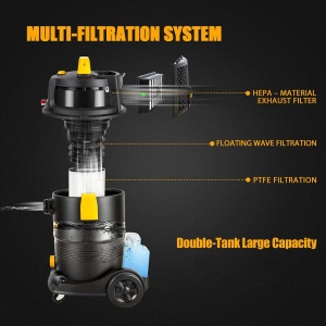 Vacmaster VK1330PWR 1300W 30L 3-in-1 Aspirator de spalat 3 in 1 Aspirator uscat umed cu design cu rezervor dublu Curatator de podea pentru pardoseli dure Covoare, masina de curatat covoare - Img 8