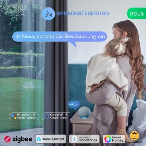 Vana de apa inteligenta NOUS ZigBee, control automat, IP66, 34 inch - Img 6