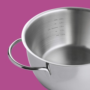 Vas pentru fondue Rohe Fenja 1.8L din otel inoxidabil, 18cm, argintiu - Img 5