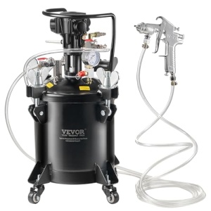Vas sub presiune VEVOR pentru vopsea spray, vas sub presiune complet automat de 10 litri cu functie de agitare, presiune reglabila de 70 psi, vas sub presiune, rezervor de vopsea cu pistol de pulverizare si furtunuri, pentru vopsire etc. - Img 11