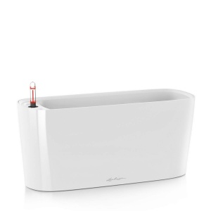 Vaza cu autoirigare Lechuza Delta Premium 20, 5L, Alb