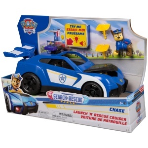 Vehicul de salvare PAW PATROL - Launch N Rescue Cruiser cu figurina Chase, 28 cm, efecte luminoase si sonore - Img 7