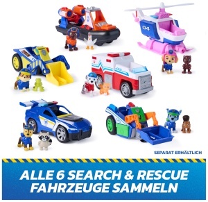 Vehicul de salvare PAW PATROL Zuma cu barca cu aer, 13 cm, 2 figurine - Img 6