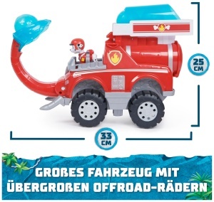 Vehicul Deluxe PAW Patrol - Masina Elefant cu Rucs si Figurina Marshall - Img 3