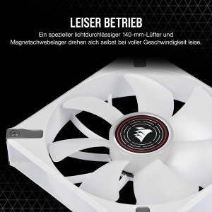 Ventilator Corsair ML140 LED ELITE, 140 mm, PWM, AlbRosu, 1600 RPM - Img 7
