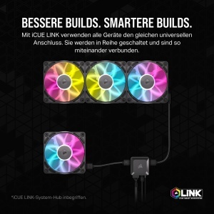 Ventilator CORSAIR RX120 RGB 120mm PWM, 2100 RPM, Negru - Img 4