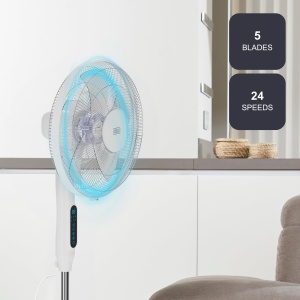 Ventilator cu picior BLACKDECKER BXEFP30E 30W 24 viteze moduri multiple timer 15h oscilatie automata - Img 4