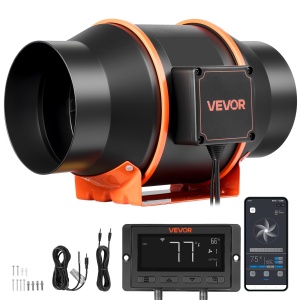 Ventilator de canal VEVOR HF-150PE, 683 mh, cu motor din cupru, control prin aplicatie