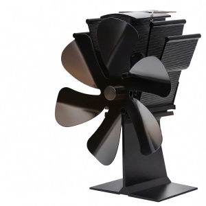 Ventilator pentru Camin Relaxdays HBT, 21.5x17x11cm, Negru, Eficient - Img 1