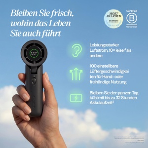 Ventilator portabil Blueair F7, 36 ore autonomie, USB-C, racire silencioasa - Img 2
