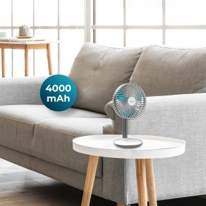 Ventilator portabil Cecotec EnergySilence 4000 4000 mAh alb control touch - Img 2