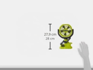 Ventilator portabil RYOBI RCF18-0, 18 V, 10 cm, verde, cu prindere gummata - Img 3