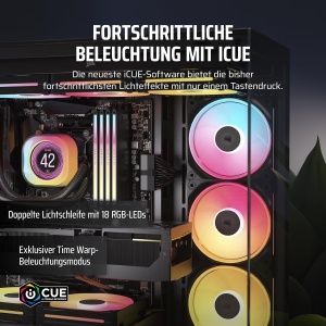 Ventilator RGB CORSAIR iCUE LINK LX120-R, 120mm, Negru, Silentios - Img 4