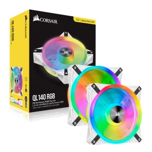 Ventilator RGB Corsair iCUE QL140, 140 mm, 68 LED-uri, Alb - Img 9
