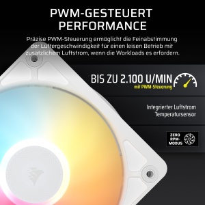 Ventilator RGB PWM CORSAIR iCUE LINK RX120 II, 120 mm, Alb - Img 4