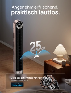 Ventilator turn Dreo Cruiser Pro T2S 106cm 25dB 9 viteze control WiFi si Alexa - Img 3