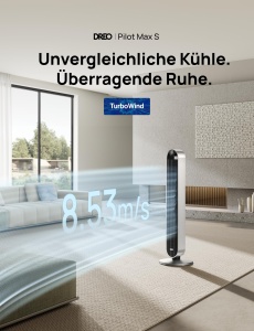 Ventilator turn inteligent silentios Dreo de 25 dB cu control vocal, ventilator WiFi Alexa, control APP, ventilator oscilant in picioare la 120 deg, 12 viteze, 4 moduri, cronometru de 12 ore, Pilot Max S - Img 2
