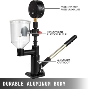 VEVOR 600 Bar Echipament de testare a injectorului 0.8L Manometru de combustibil, duza injector Echipament de testare la scara dubla Injectoare Tester Dispozitiv de diagnosticare in motor diesel - Img 3