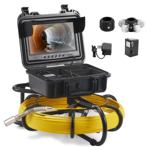 VEVOR 9 "Camera de inspectie 50m Camera de teava 1 Megapixel Camera de canalizare 720P Camera de boroscop 12V 4500mAh Baterie cu litiu 6 ore Camera de inspectie a tevilor IP68 pentru canalizare Sisteme de canalizare Drenuri - Img 1