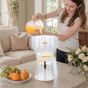 VEVOR Dispenser Bauturi 13L Transparent Material BPA-Free Robinet Antipicurare - Img 8