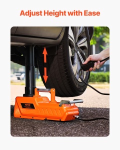 VEVOR Electric Jack 15T Cric foarfeca electric reglabil cu capacitate mare de incarcare, inlocuire 12V pentru schimbarea anvelopelor cu putere dubla si lumina LED, set de cric pentru camion SUV Sedan - Img 4