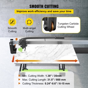 VEVOR Fliesenschneider 800mm Manual Albastru Laser Precizie Ergonomic - Img 3